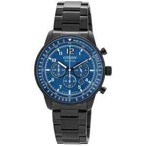NWT Authentic Citizen Chronograph Eco-Drive Blue Dial Men's Watch